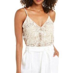 Brochu Walker Cami Tank Top in Cream Tan Chic Office Contemporary Summer Size XS